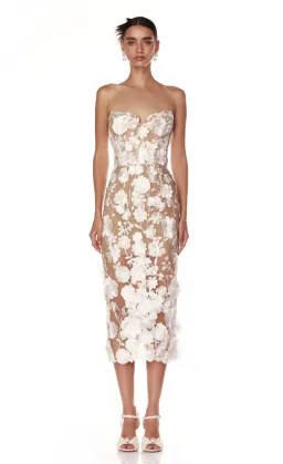 Bronx Banco Jasmine Blanc Midi Dress - size 12 for rent on The Volte - image 4