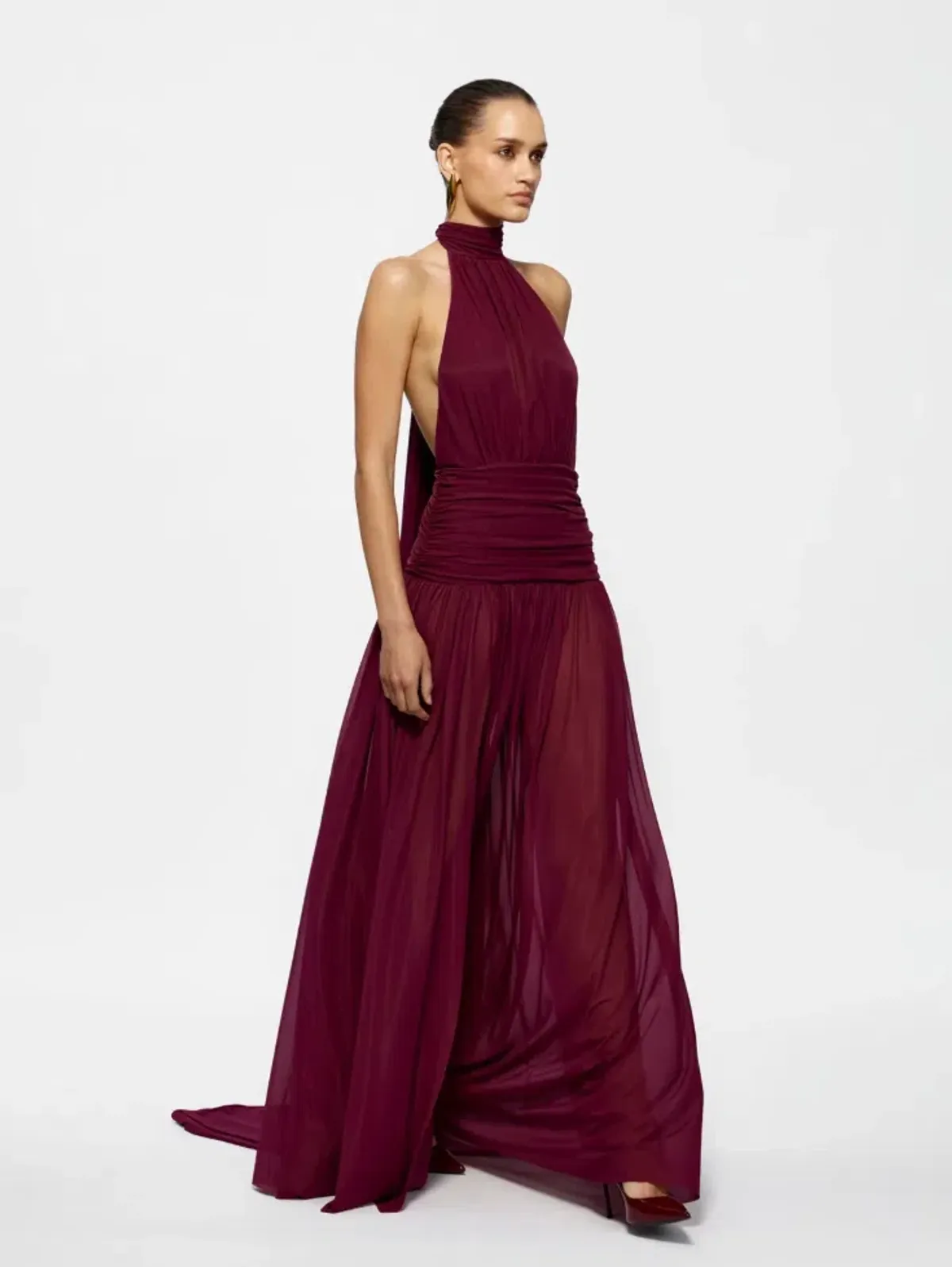Effie Kats Verity Gown Burgundy Size AU 6 / XS - Image 4