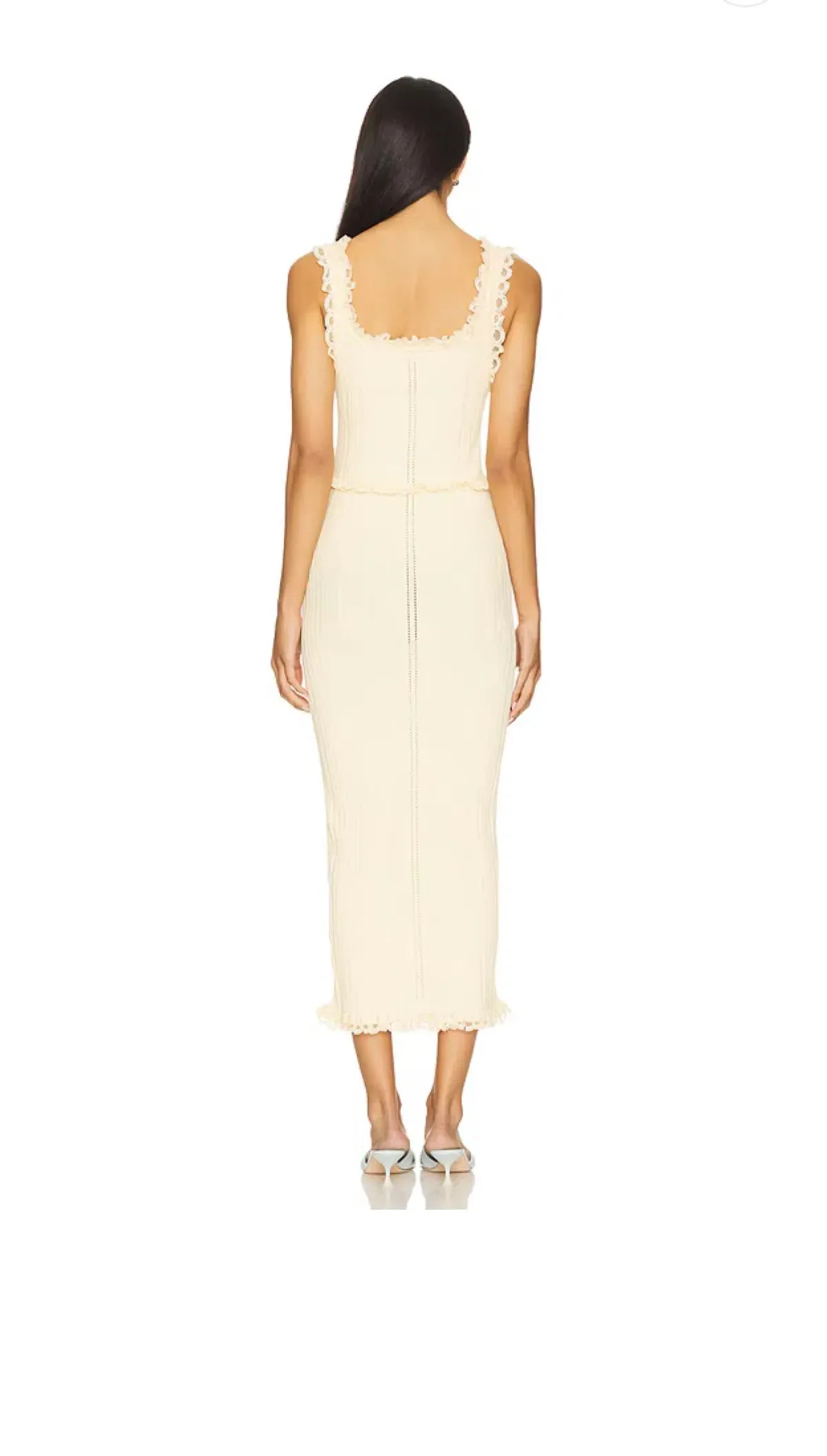 LPA Kathy Sweetheart Dress Light Yellow Size XS - S - Image 3