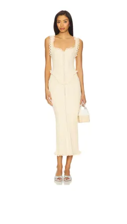 LPA Kathy Sweetheart Dress Light Yellow Size XS - S for rent on The Volte - image 1