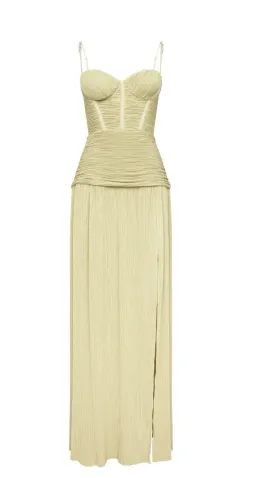 Manning Cartell Double Time Pleat Dress in Pistachio Green size 6 for rent on The Volte - image 2