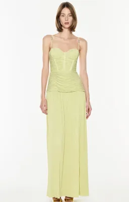 Manning Cartell Double Time Pleat Dress in Pistachio Green size 6 for rent on The Volte - image 1