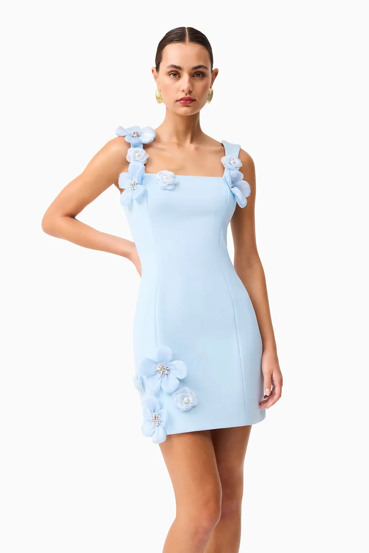 ELLIATT Chantelle Floral Mini Dress in Blue - Image 4