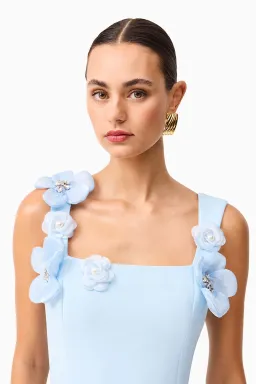 ELLIATT Chantelle Floral Mini Dress in Blue for rent on The Volte - image 3