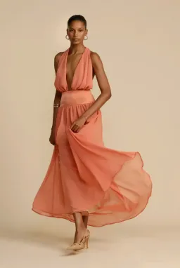 Arcina Ori Serena Dress Coral Size S / AU 8 for rent on The Volte - image 1