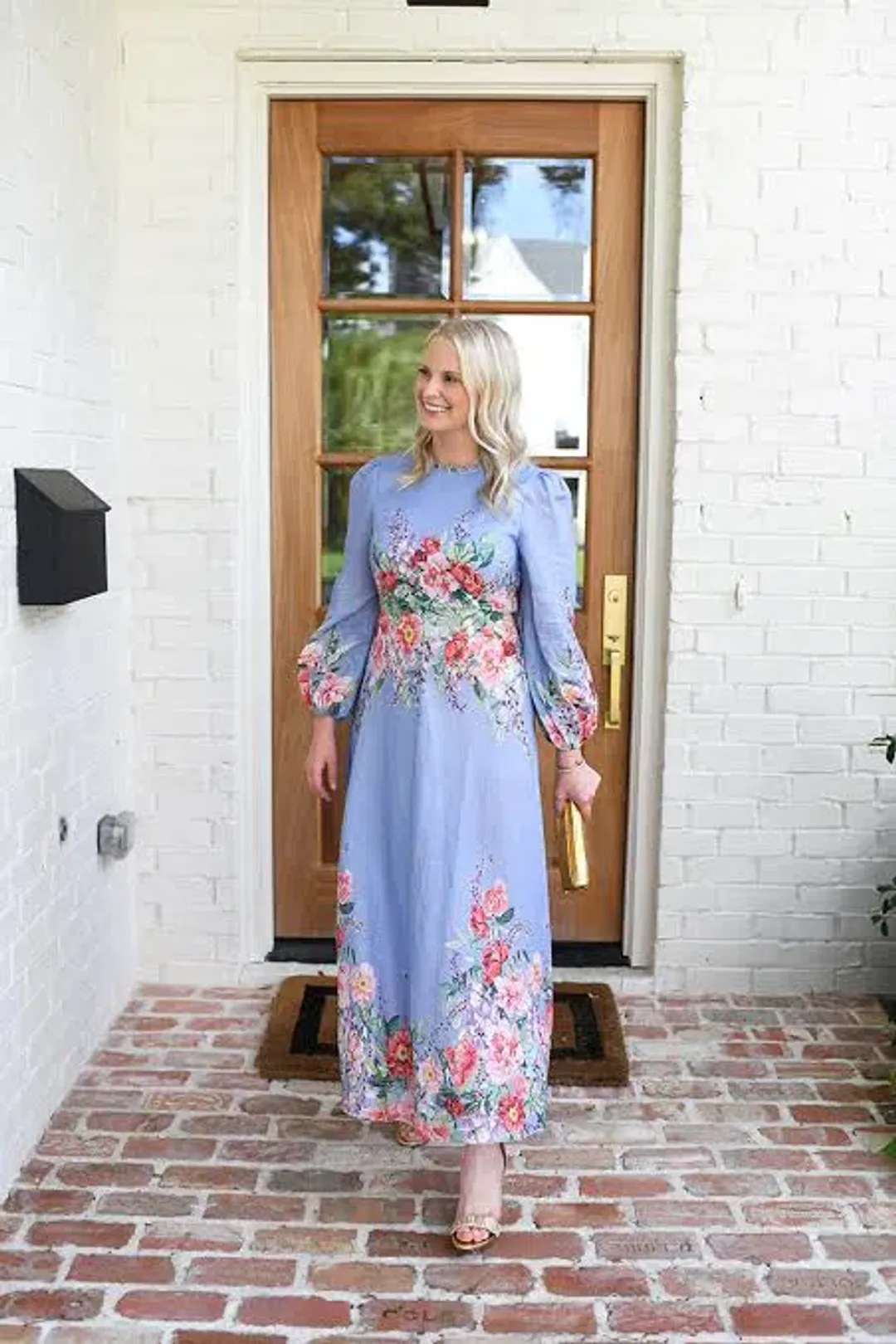 Zimmermann Bellitude Floral Long Dress in Cornflower Size 2 / AU 12 for rent on The Volte - main image