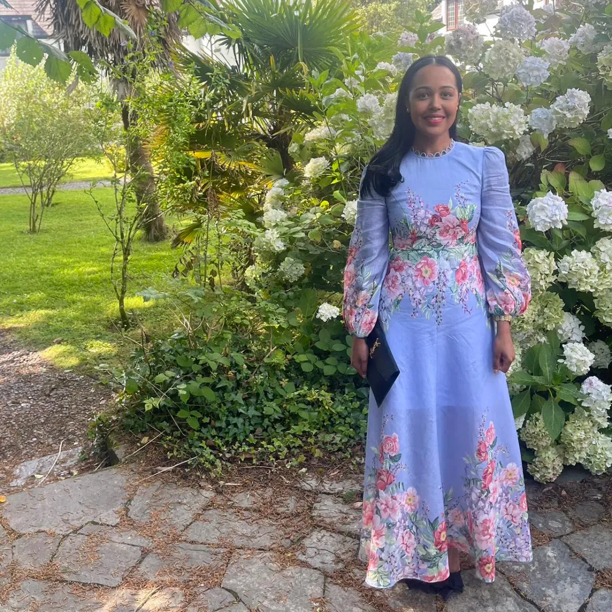 Zimmermann Bellitude Floral Long Dress in Cornflower Size 2 / AU 12 - Image 4