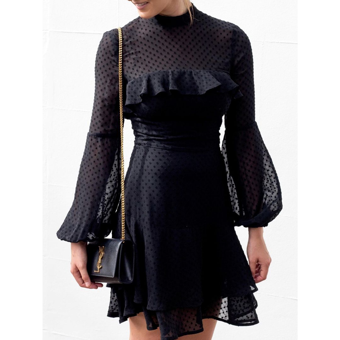 Rodeo Show Sibi Mini Dress Black Size 6 for rent on The Volte - main image