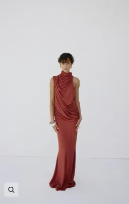 DE LA VALI LURNA MAXI DRESS IN BURNT RED for rent on The Volte - image 5