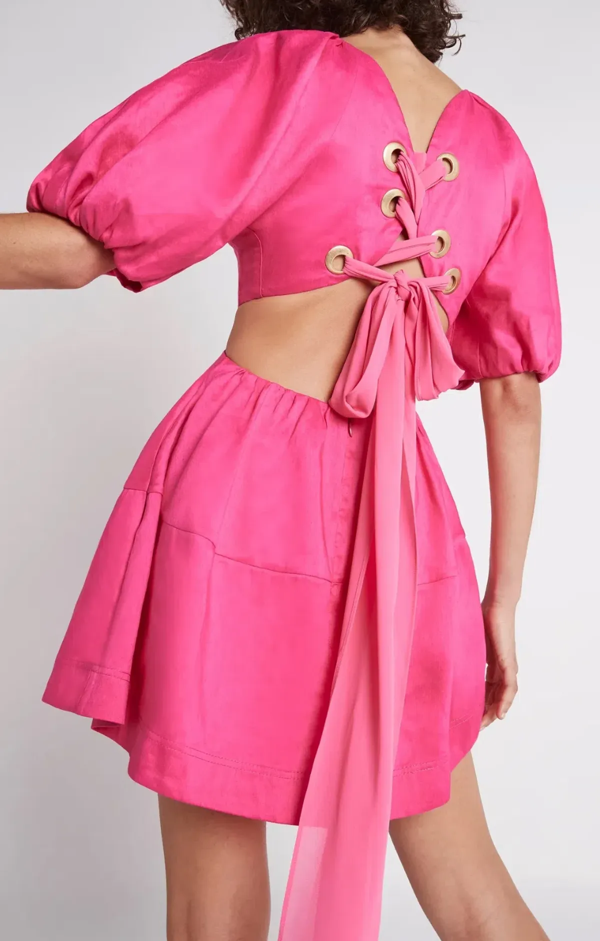 Aje Admiration Lace-up Minidress Size 8 - Image 2