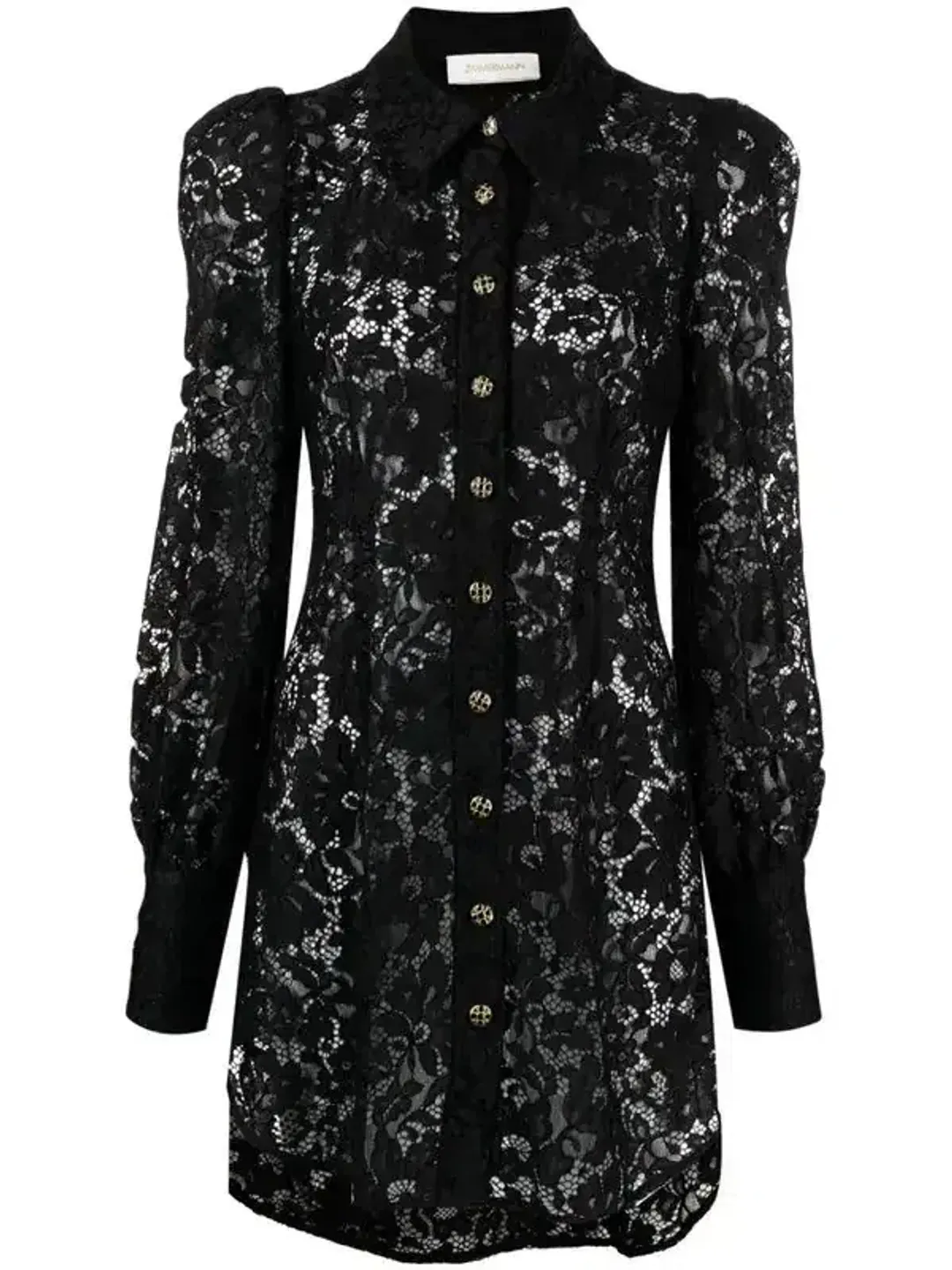 Zimmermann Matchmaker lace top and pant set black sheer Size AU 3 / UK 14 for rent on The Volte - main image
