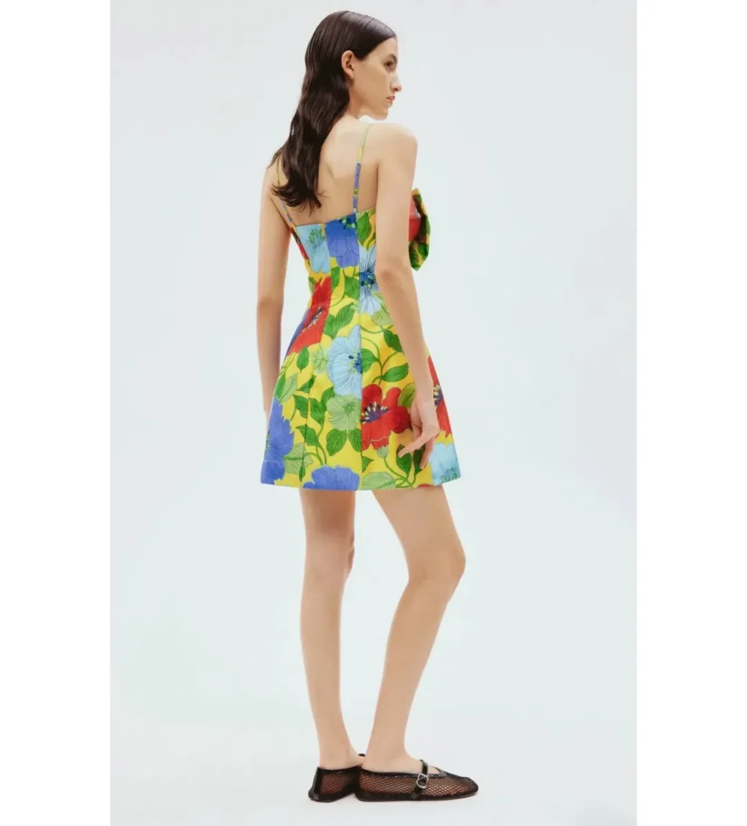 Alemais Verna Bow Mini Dress in Floral Size AU10 for rent on The Volte - main image