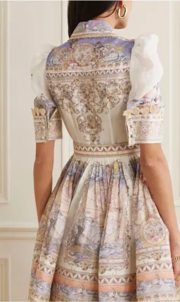 Zimmermann The High Tide Mini Shirt Dress Odyssey Print Size 3 AU 14 for rent on The Volte - image 3