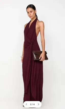 Bec + Bridge Soneva Wrap Dress Plum for rent on The Volte - image 2