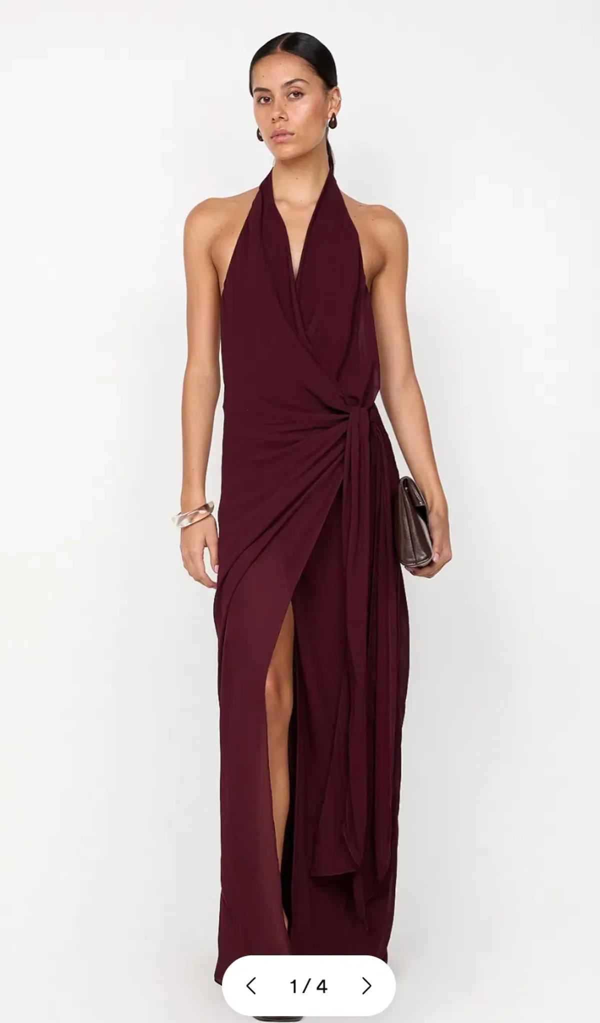 Bec + Bridge Soneva Wrap Dress Plum - Image 1