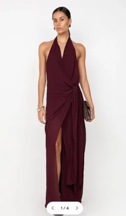 Bec + Bridge Soneva Wrap Dress Plum for rent on The Volte - image 1