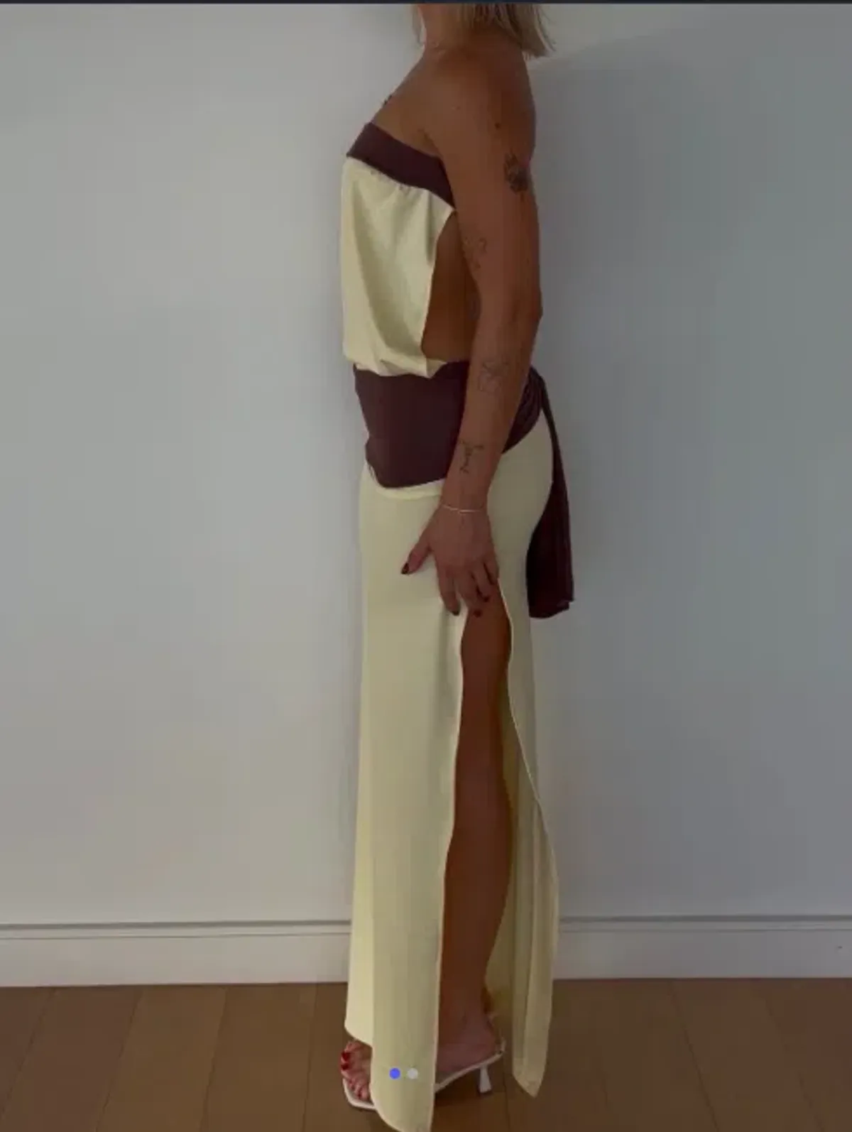 THE BOY CLUB Inka Maxi dress in Butter Size XS - Image 1