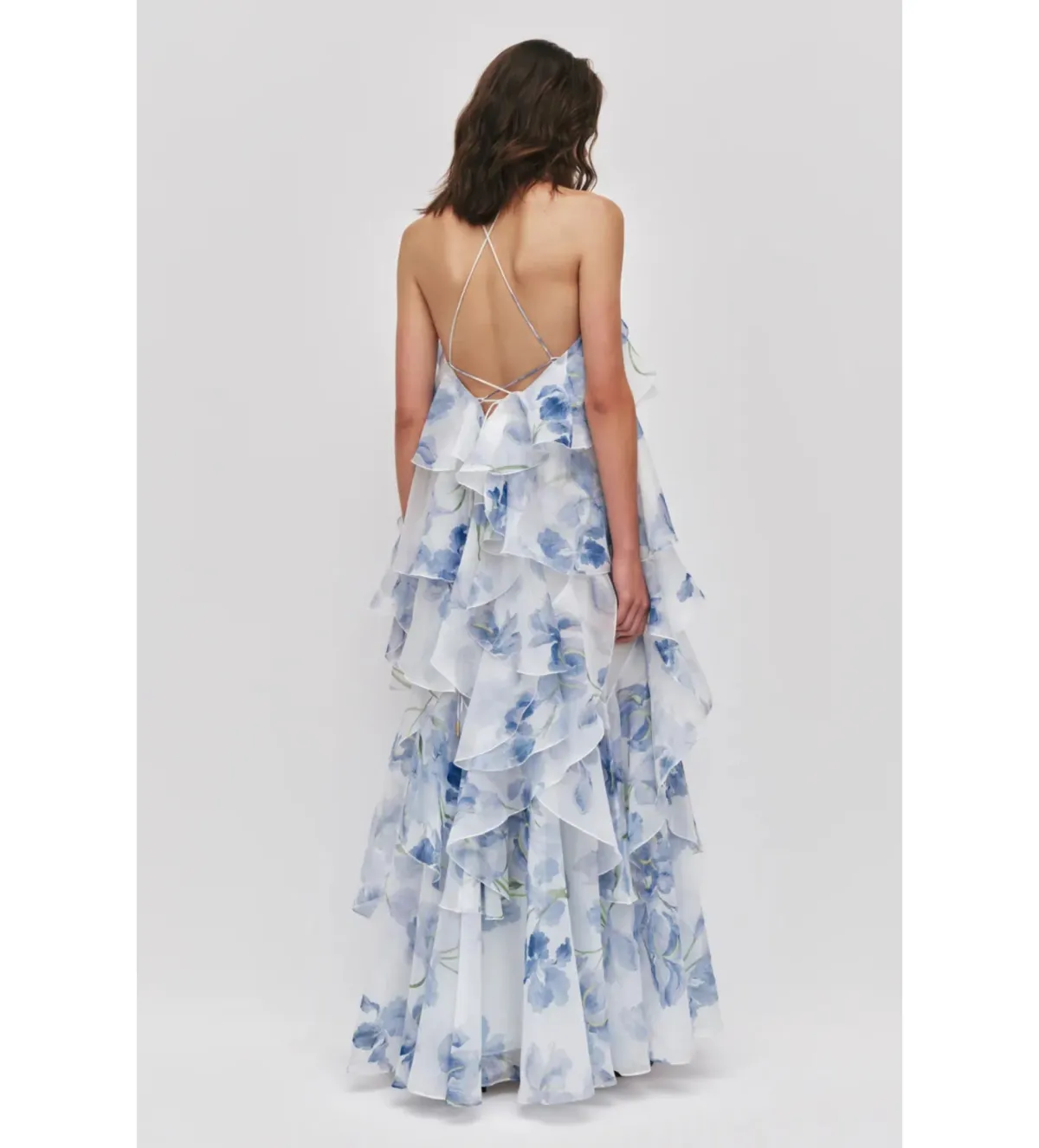 Aje Pandorea Layered Maxi Dress in Iris Size AU10 - Image 3