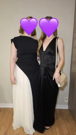 House of CB Angeline Satin Maxi Dress - Black Size S *Shortened* for rent on The Volte - image 3