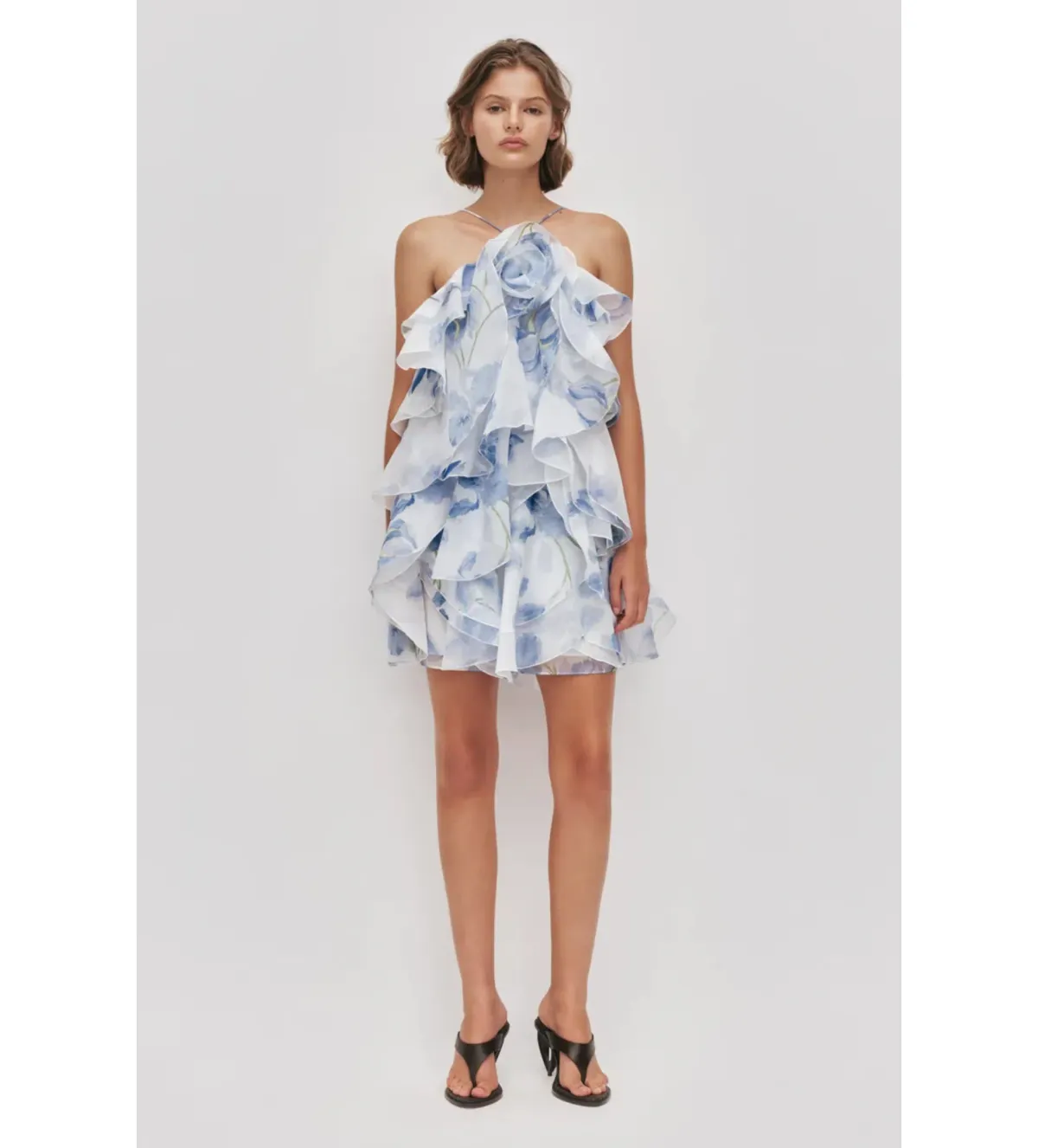 Aje Pandorea Layered Mini Dress in Iris Size AU10 - Image 1