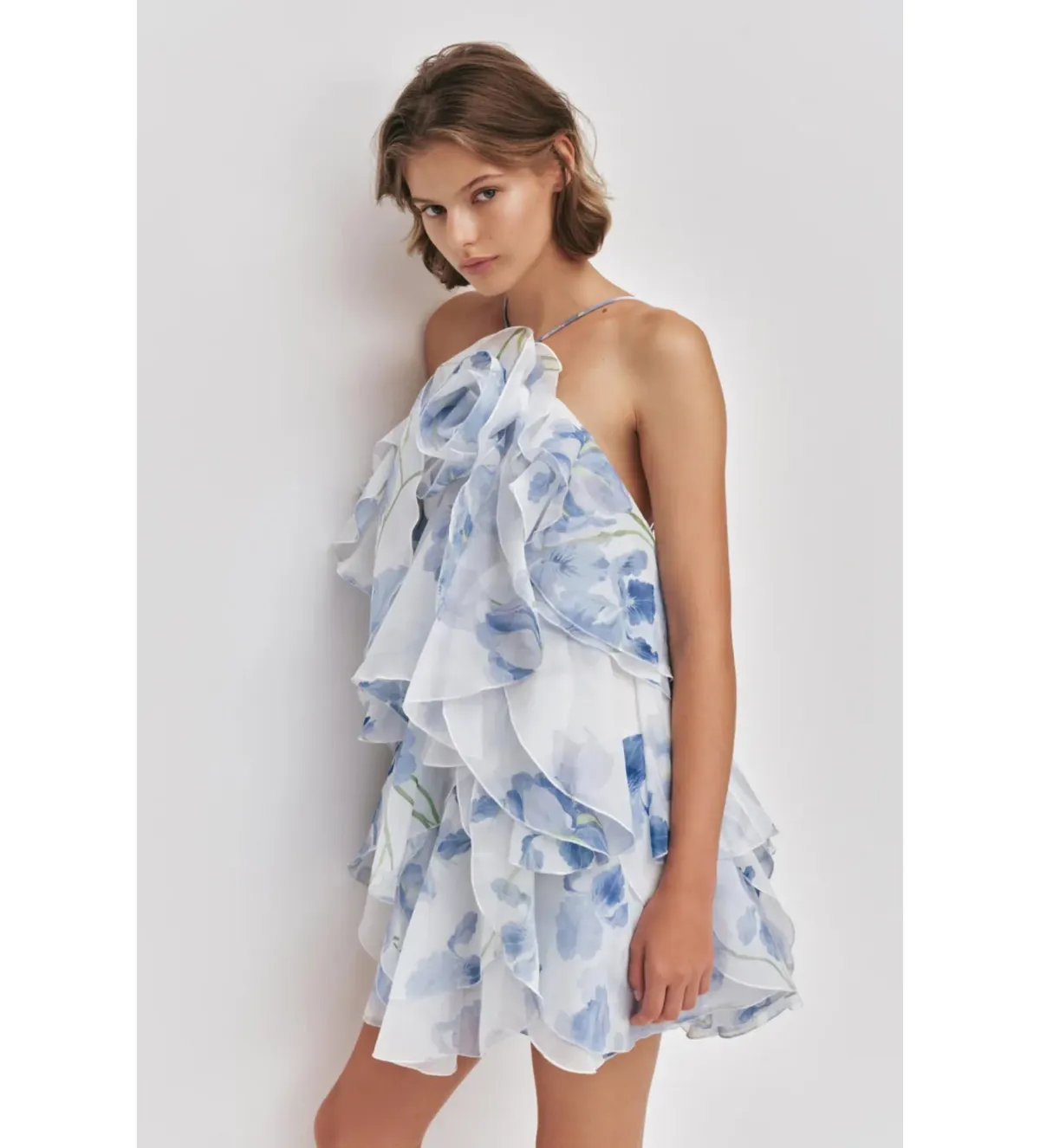 Aje Pandorea Layered Mini Dress in Iris Size AU10 - Image 3