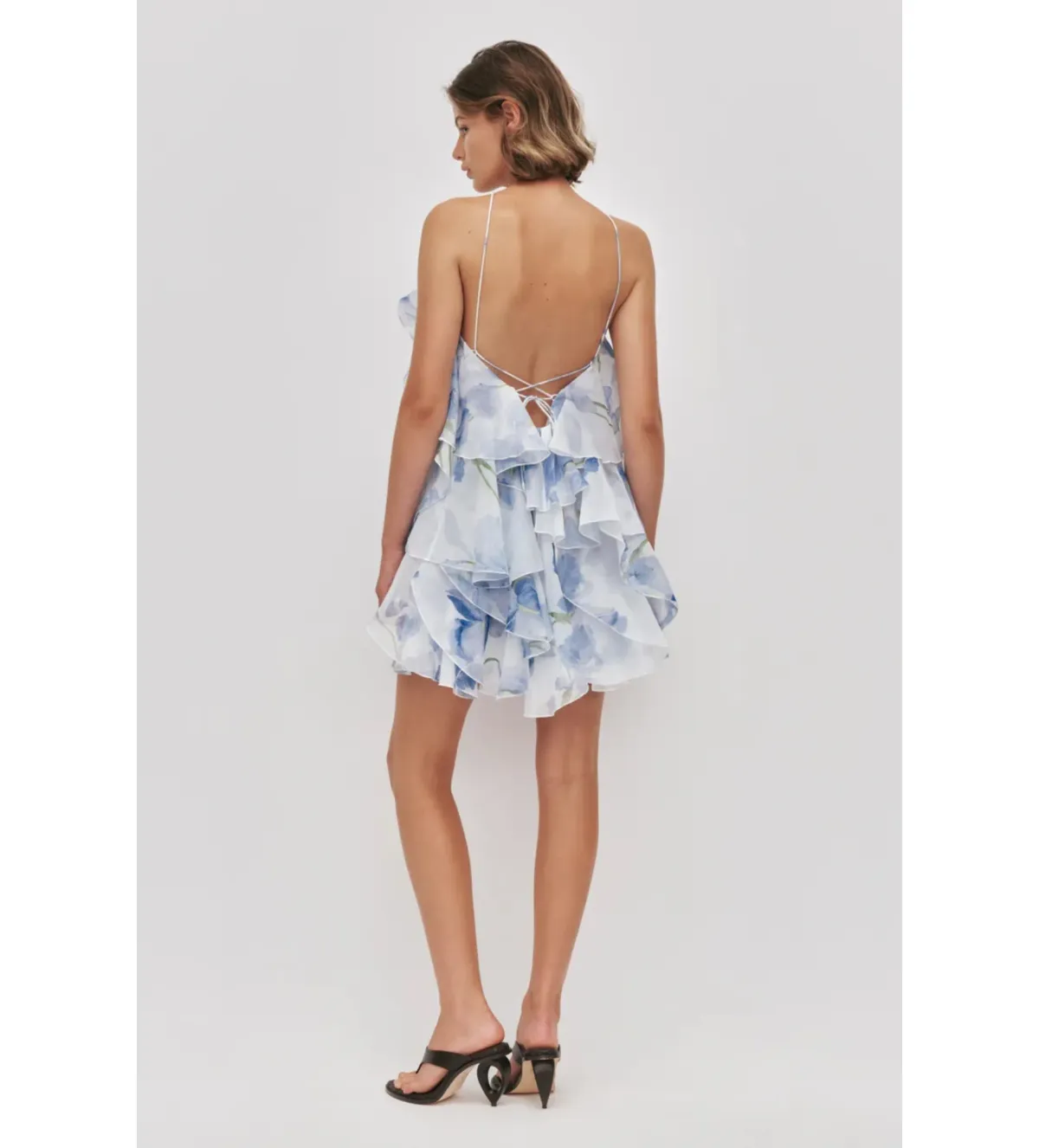 Aje Pandorea Layered Mini Dress in Iris Size AU10 - Image 4