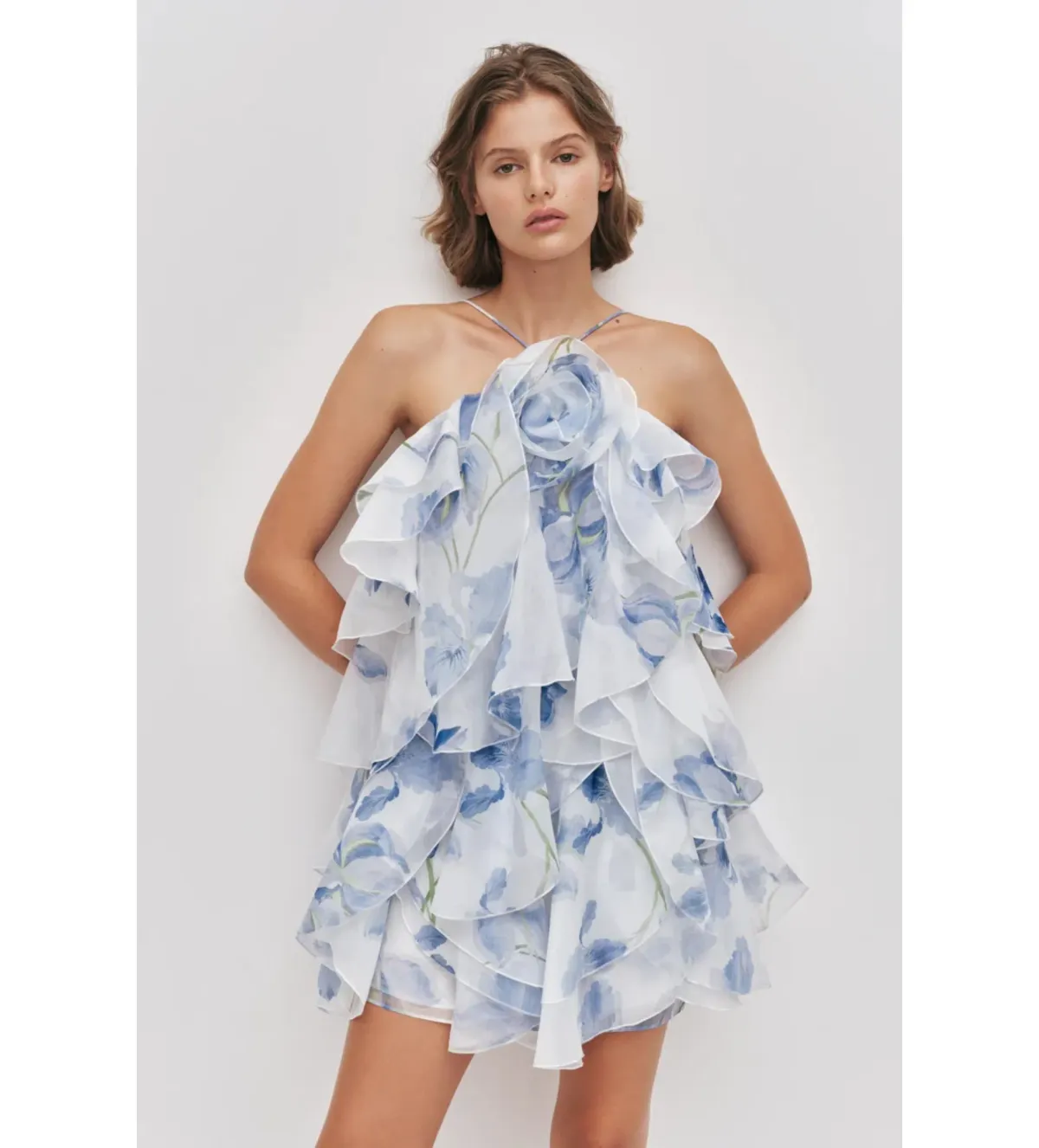 Aje Pandorea Layered Mini Dress in Iris Size AU10 - Image 2