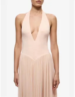 🩷 MISHA Ophelia Jersey Maxi Dress in Soft Pink - Size L / 12 AU Gown🩷 for rent on The Volte - image 4
