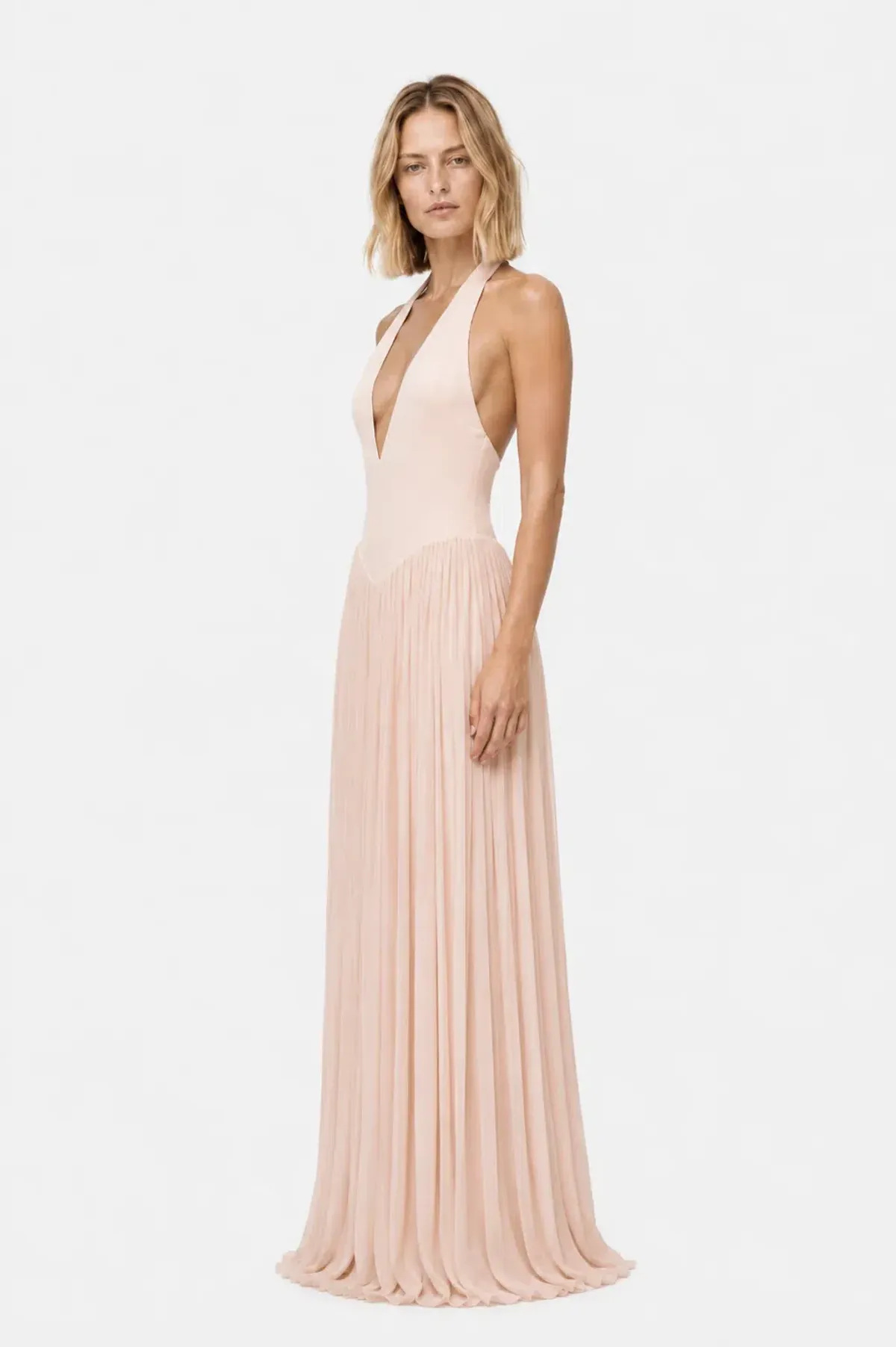 🩷 MISHA Ophelia Jersey Maxi Dress in Soft Pink - Size M / 10 AU Gown🩷 - Image 2