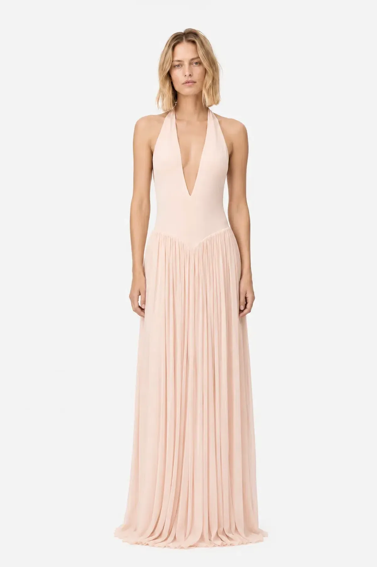 🩷 MISHA Ophelia Jersey Maxi Dress in Soft Pink - Size M / 10 AU Gown🩷 - Image 1