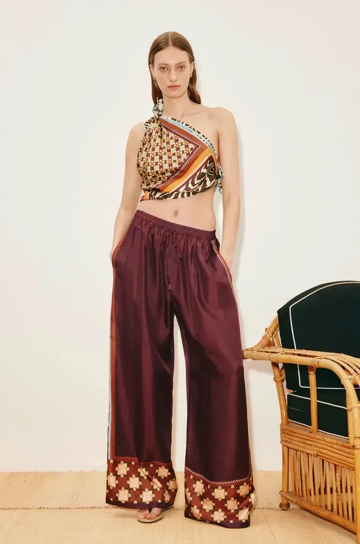 Alémais Wilson Silk Top and Pant Set Size 16 - Image 2