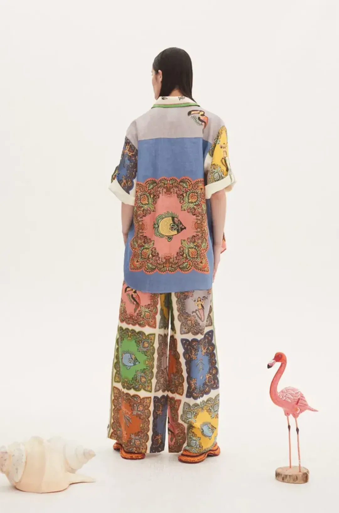 Alémais Trippy Troppo Shirt and Pant Set Size 12 for rent on The Volte - main image