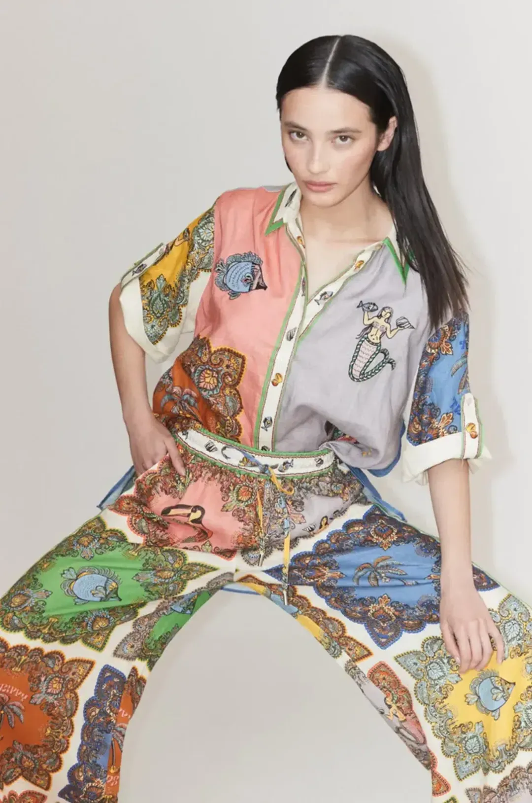 Alémais Trippy Troppo Shirt and Pant Set Size 12 for rent on The Volte - main image