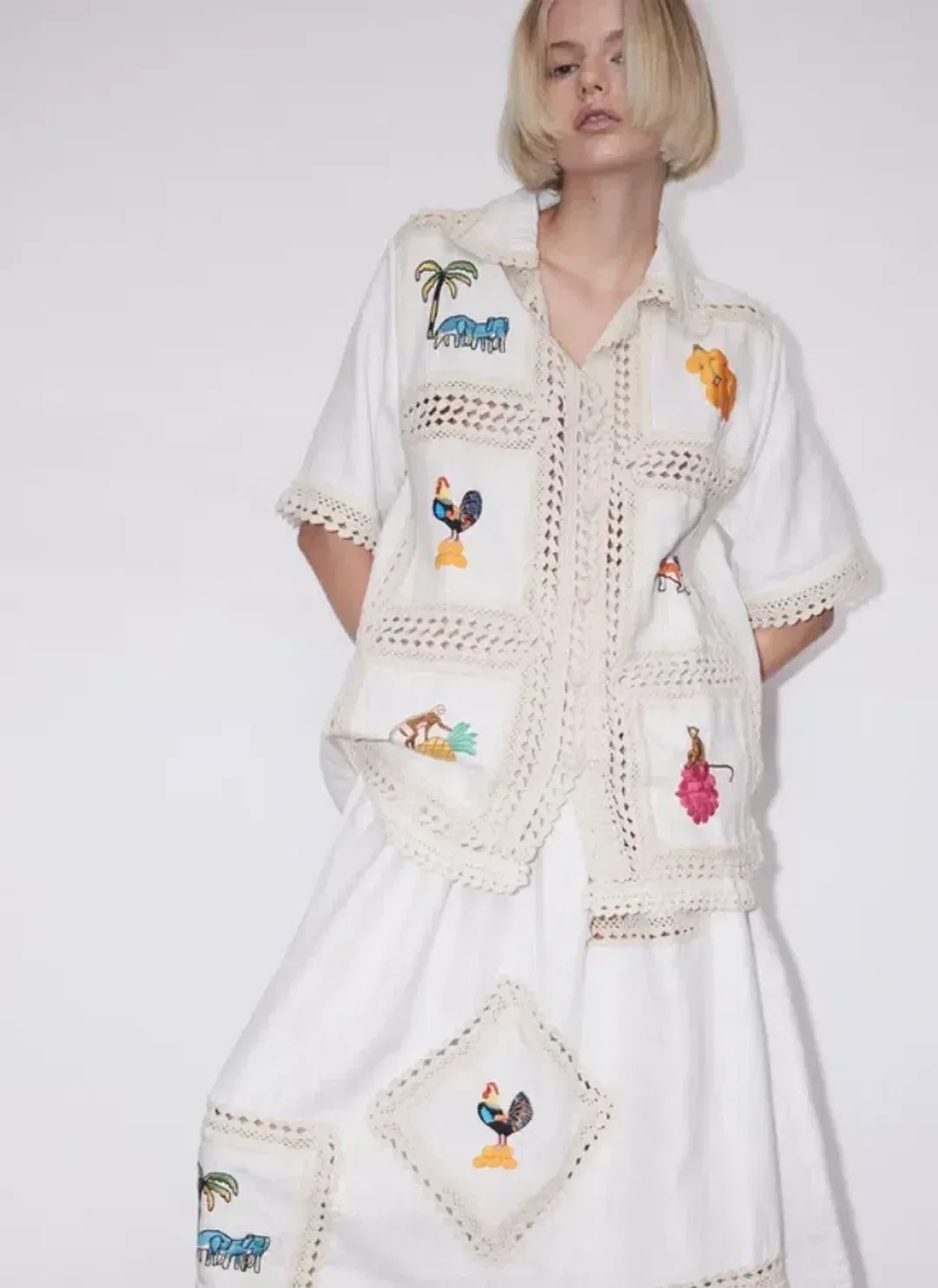 Alémais Teddy Shirt and Skirt Set Size 14 for rent on The Volte - main image