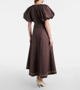 Alémais Puff-sleeve cotton maxi dress 6 for rent on The Volte - image 3
