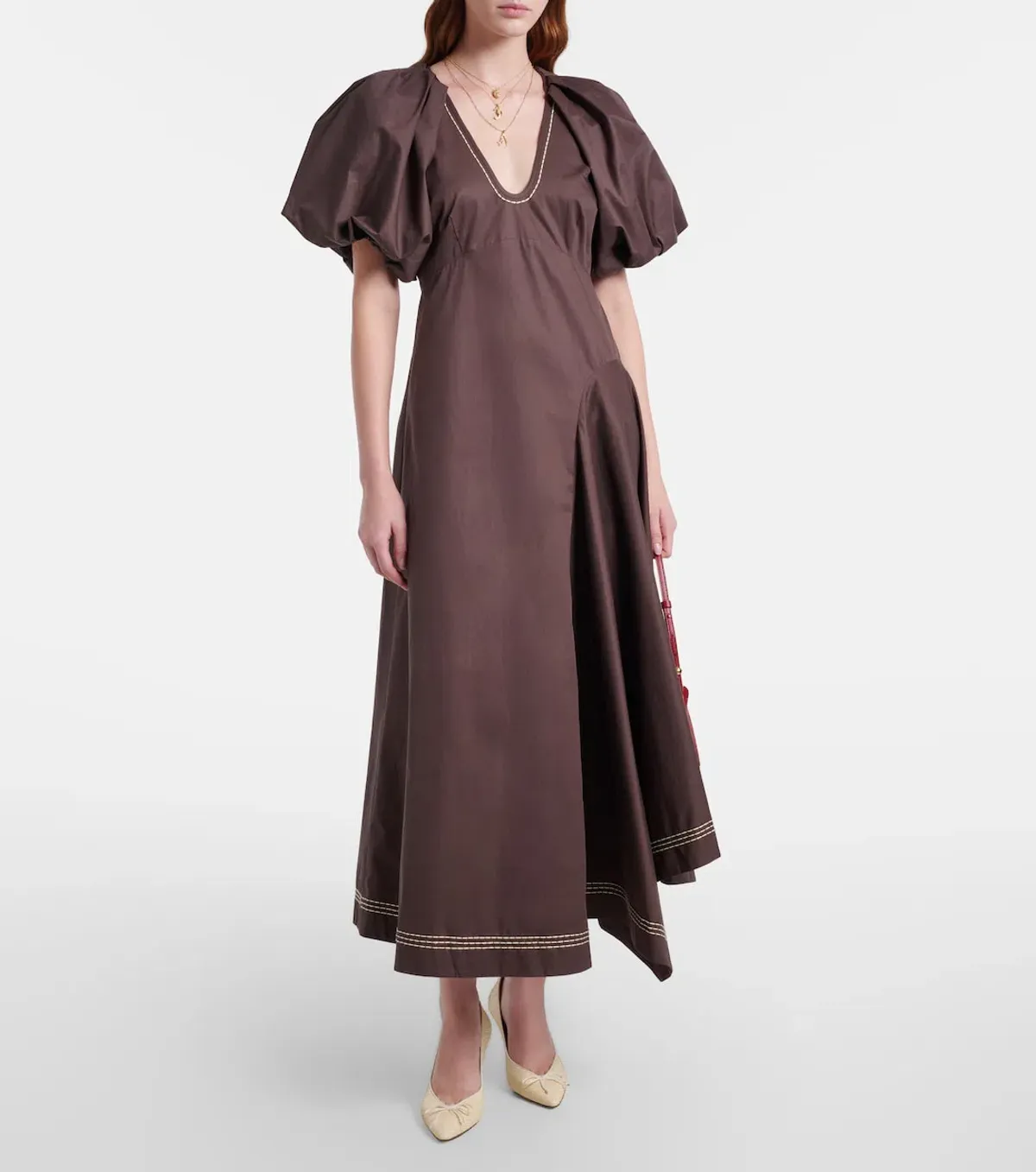 Alémais Puff-sleeve cotton maxi dress 6 - Image 2