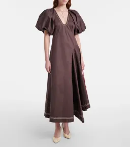 Alémais Puff-sleeve cotton maxi dress 6 for rent on The Volte - image 2