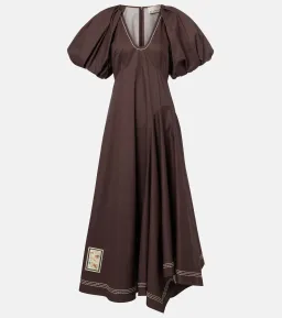 Alémais Puff-sleeve cotton maxi dress 6 for rent on The Volte - image 1