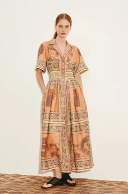 Alémais Alberta Smocked Shirtdress Size 14 for rent on The Volte - image 1