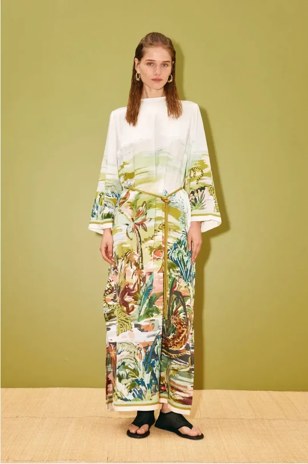 Alémais Jungle Boogie Silk Midi Size 12 for rent on The Volte - main image