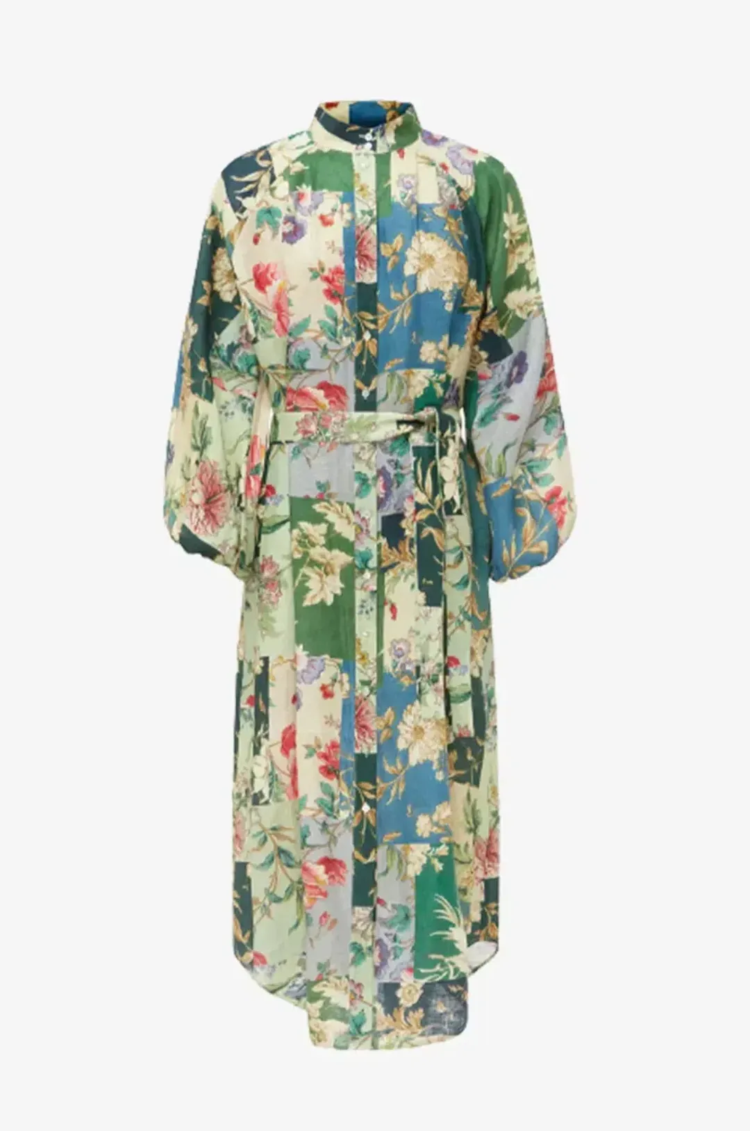 Alémais Loretta Patchwork Shirtdress Size 14 for rent on The Volte - main image
