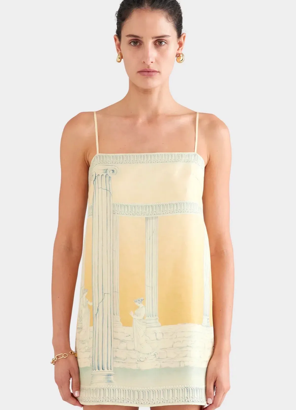 Venroy Silk Twill Mini Dress in Ancient Greek Orange sunset/Size 8 - Image 3