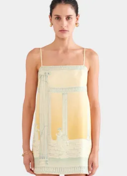 Venroy Silk Twill Mini Dress in Ancient Greek Orange sunset/Size 8 for rent on The Volte - image 3