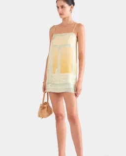Venroy Silk Twill Mini Dress in Ancient Greek Orange sunset/Size 8 for rent on The Volte - image 4