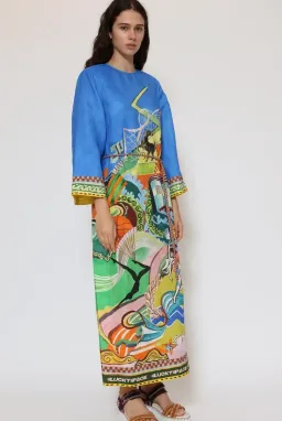Alémais Lucky Pace Linen Midi Exclusive Size 14 for rent on The Volte - image 1