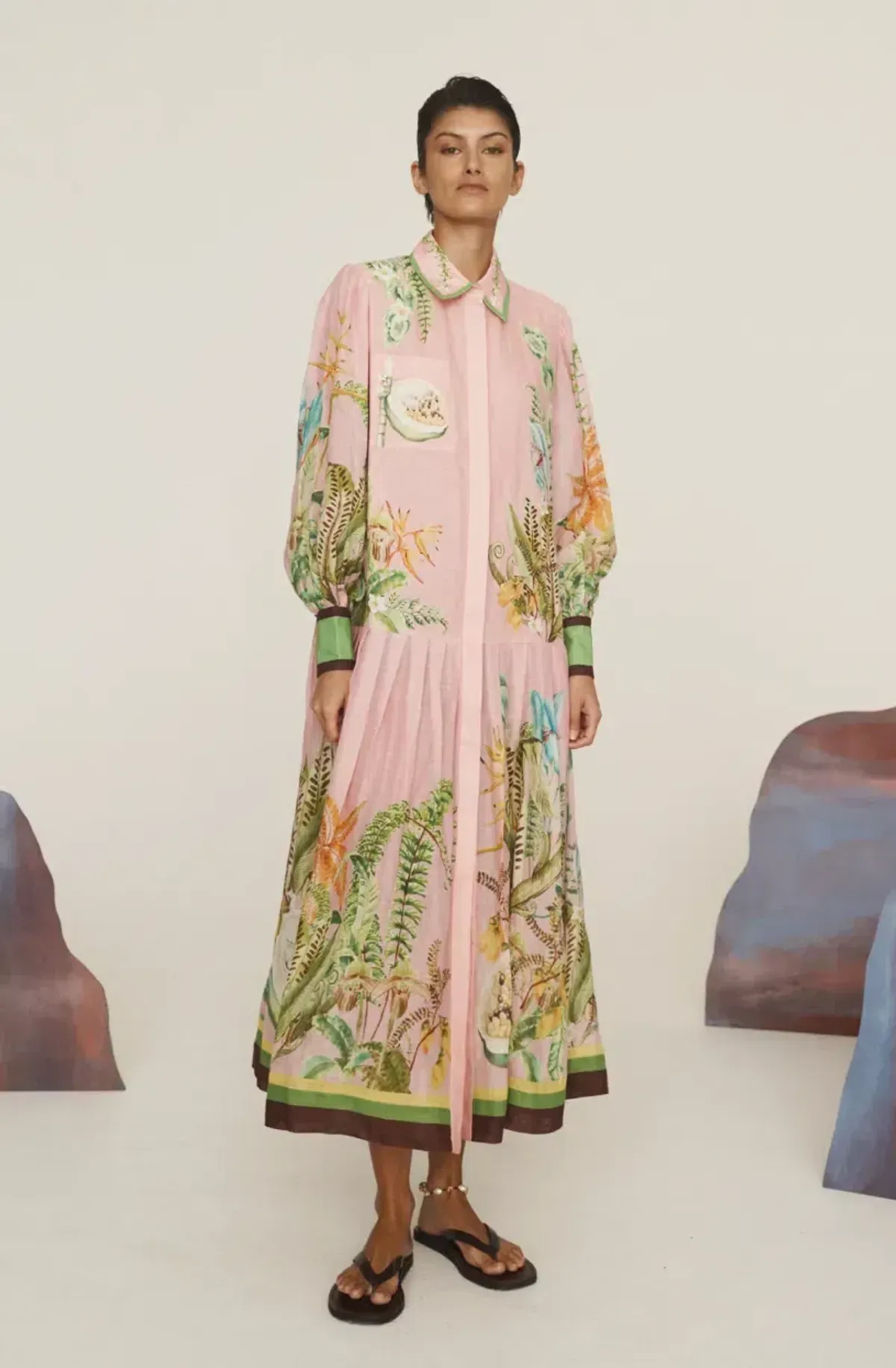 Alémais Papaya Shirtdress Size 14 for rent on The Volte - main image