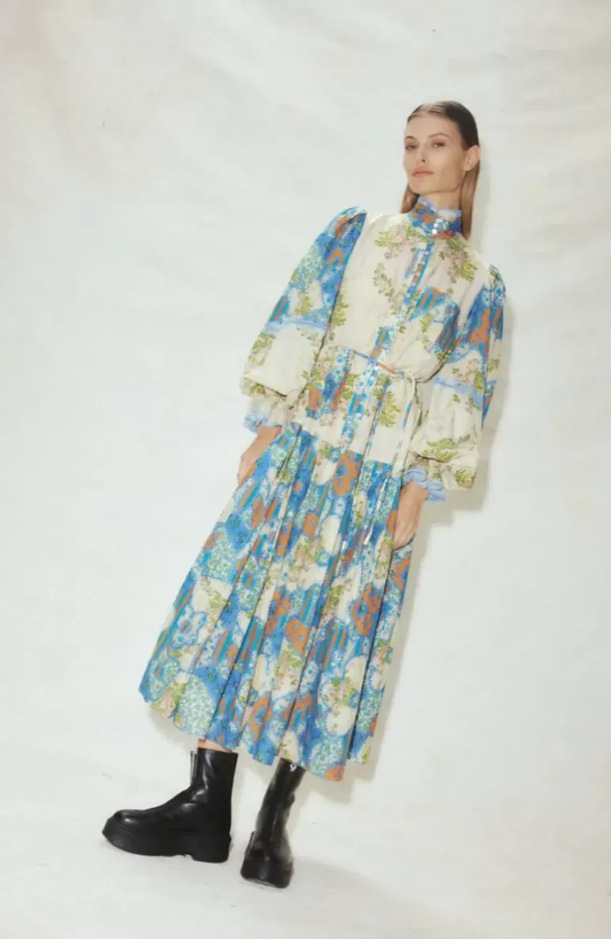 Alémais Skye Patchwork Shirtdress Size 14 - Image 1