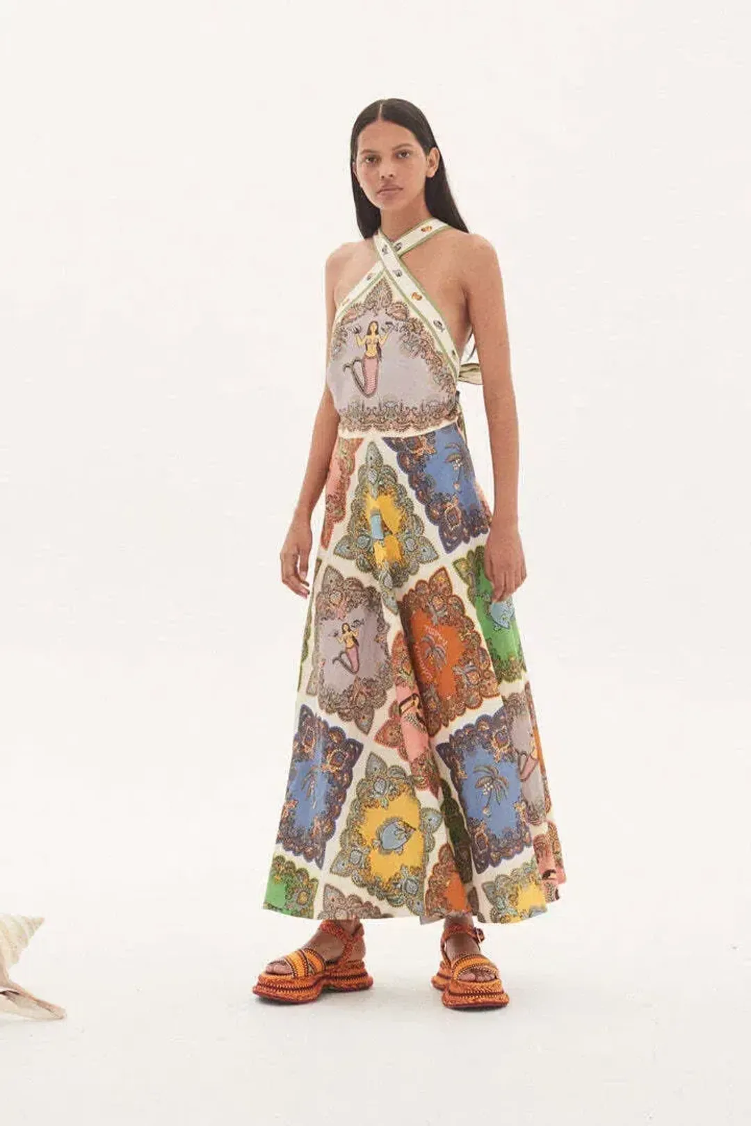 Alémais Trippy Troppo Halter Midi Size 14 for rent on The Volte - main image