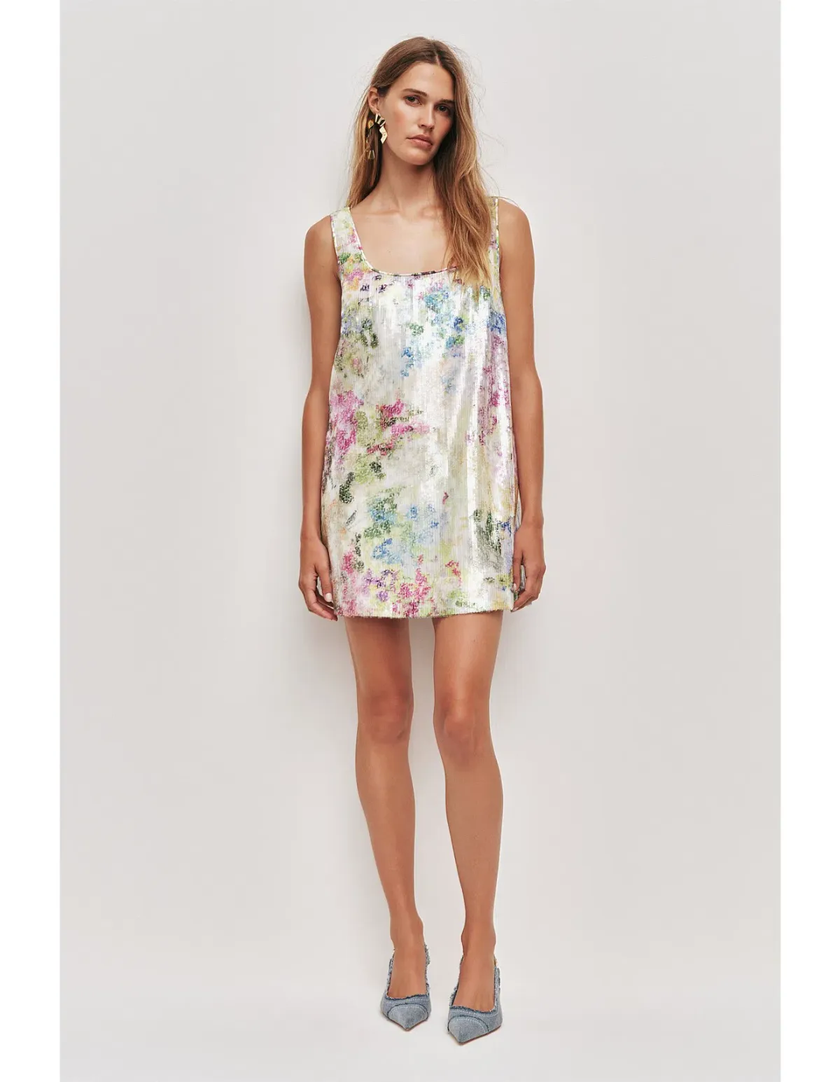 Brand New 🪻 AJE Dahlia Sequin Mini Dress 12 AU - Sequin Lavandula Floral Purple Pink 🪻 - Image 1