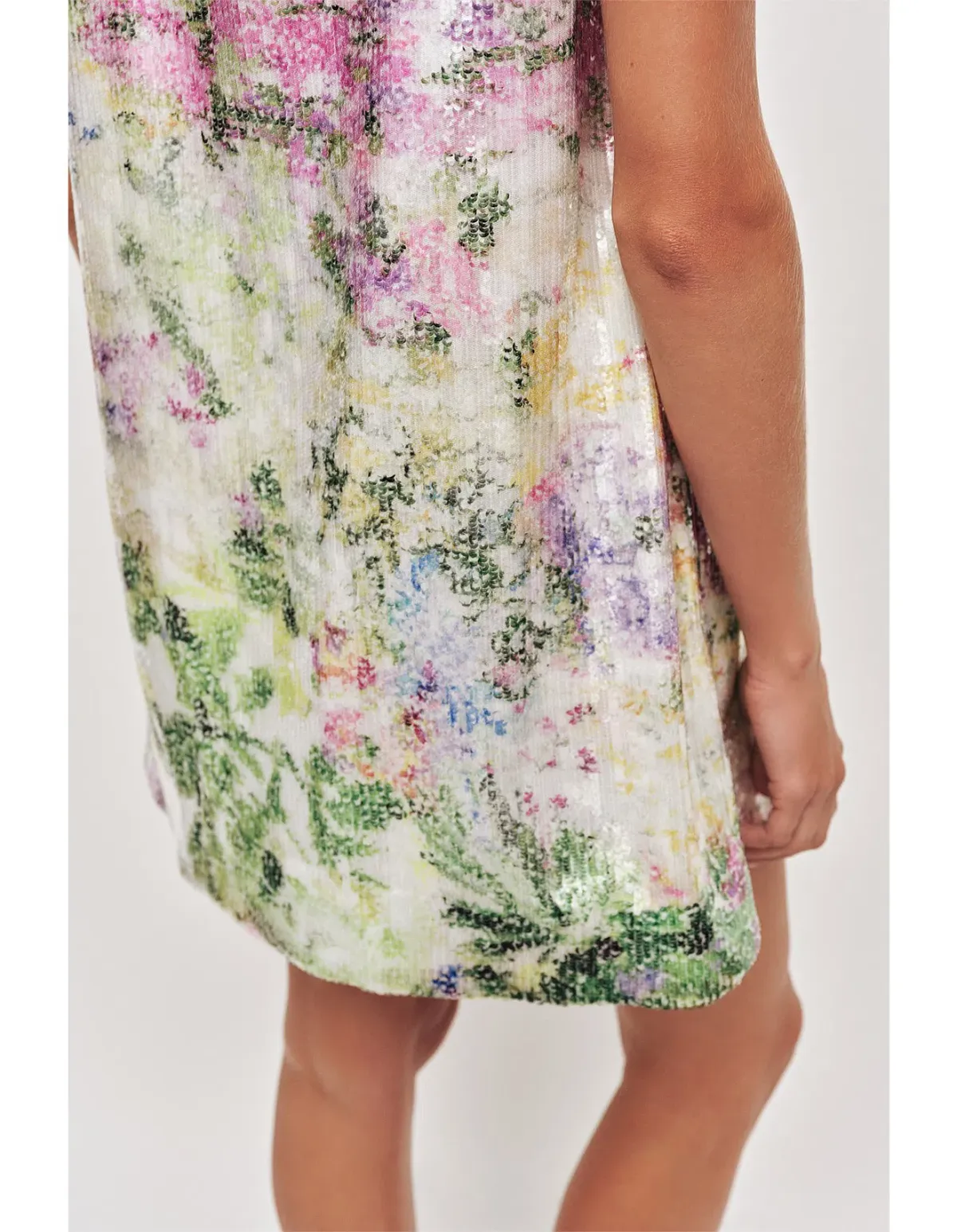 Brand New 🪻 AJE Dahlia Sequin Mini Dress 12 AU - Sequin Lavandula Floral Purple Pink 🪻 - Image 6
